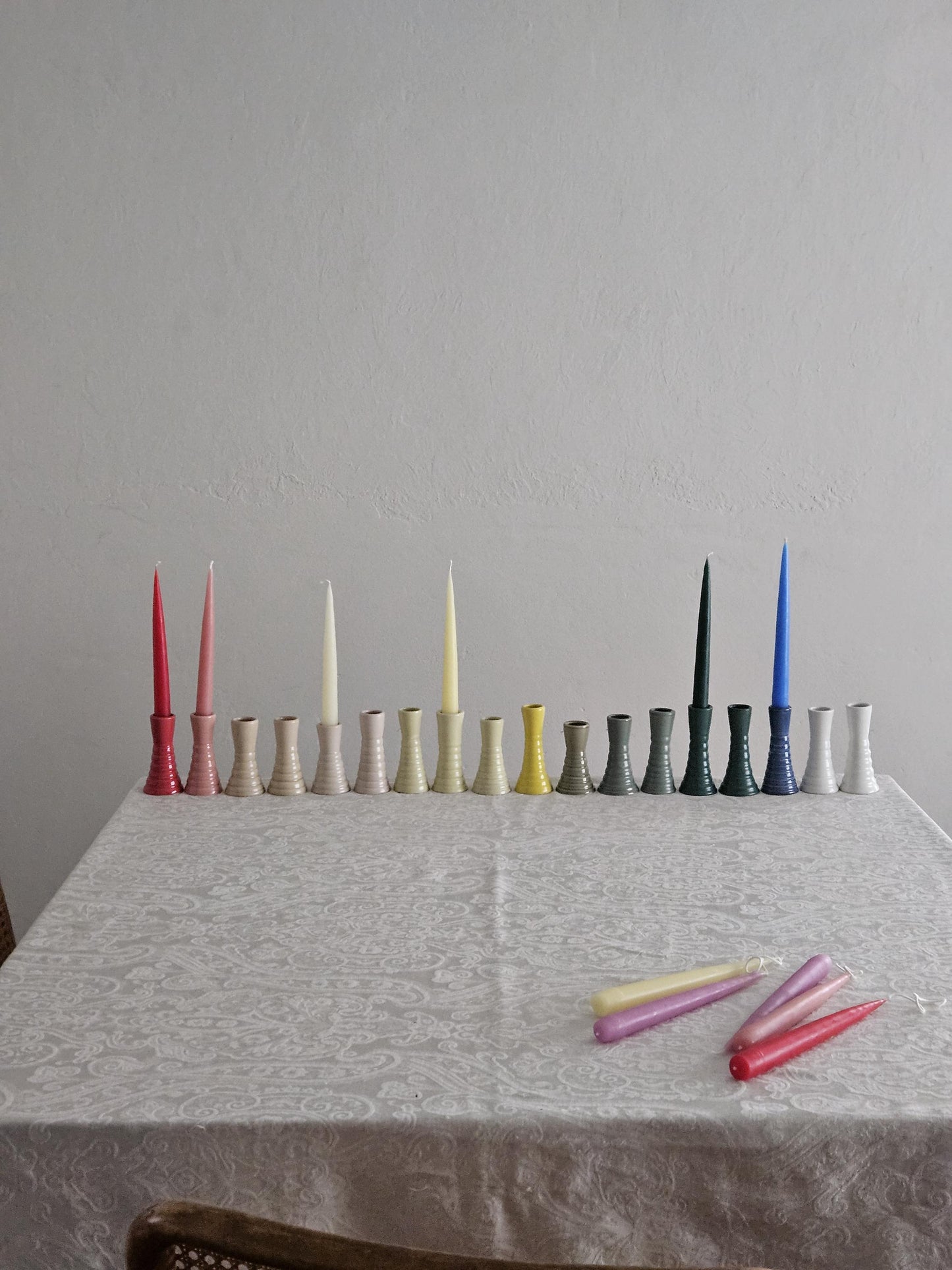 Wiggly Candlestick (Made to Order) • Handmade Colorful Ceramic • Taper Candle Holder