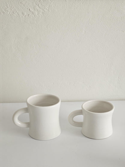 Handmade Ceramic Diner Mug: Retro Chunky Coffee Cup