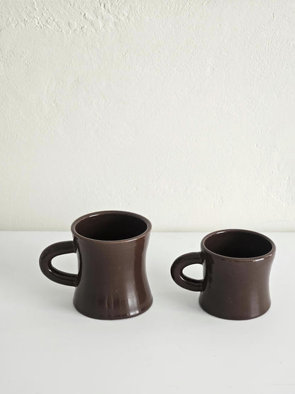 Handmade Ceramic Diner Mug: Retro Chunky Coffee Cup