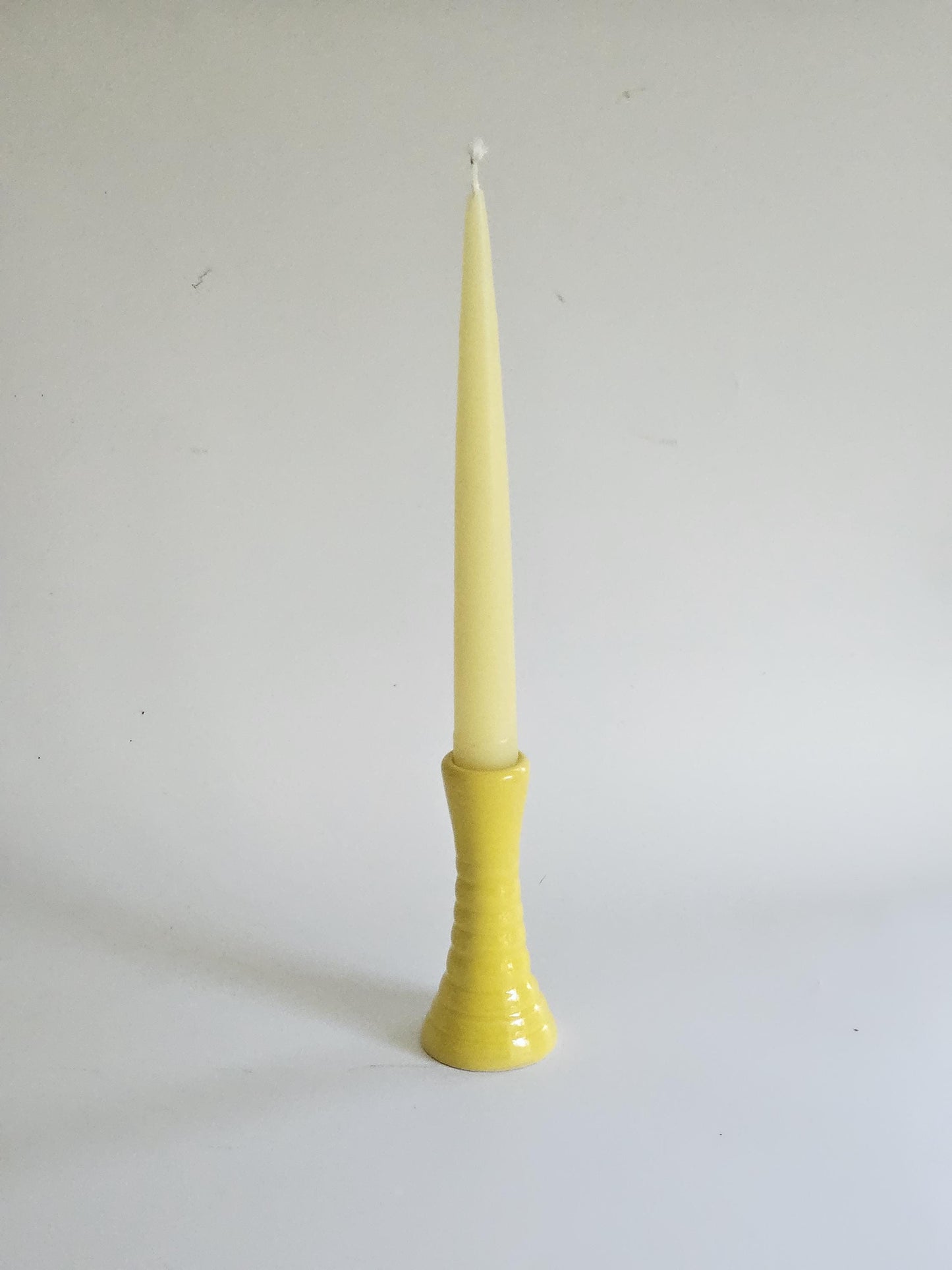 Handmade Wiggly Ceramic Candlestick • Colorful Taper Candle Holder