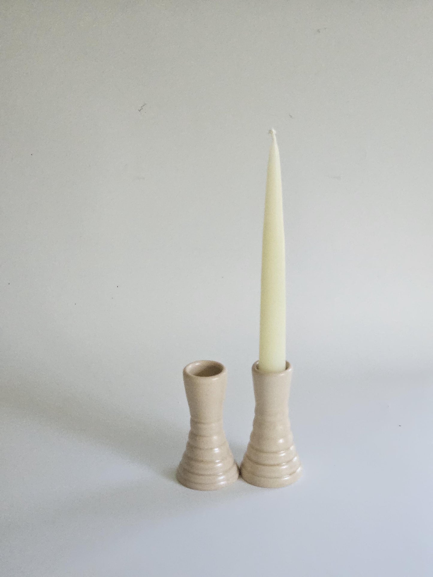 Handmade Wiggly Ceramic Candlestick • Colorful Taper Candle Holder