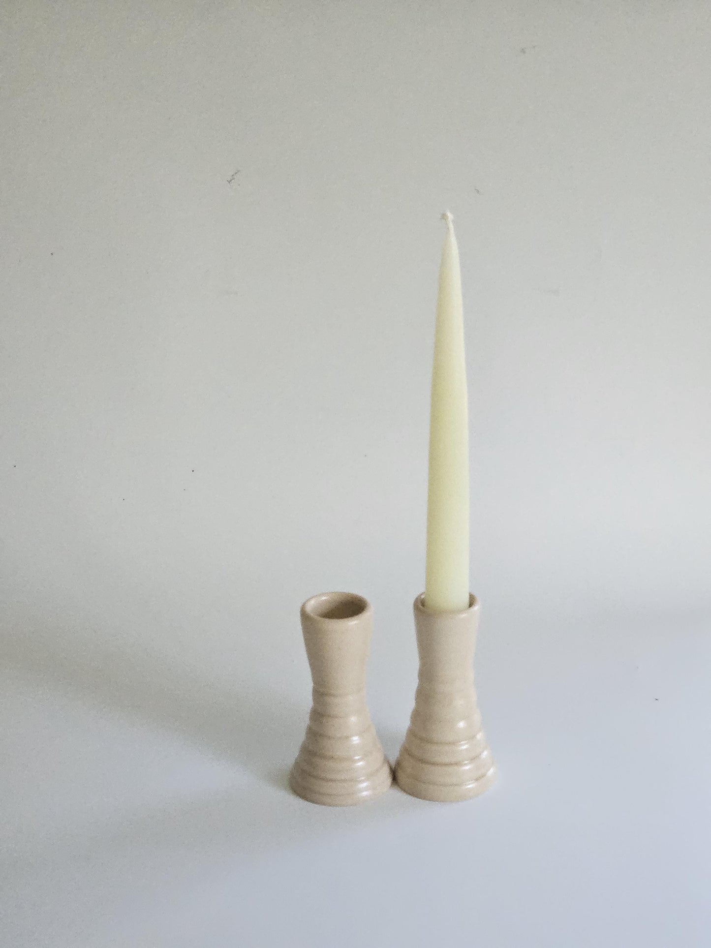 Handmade Wiggly Ceramic Candlestick • Colorful Taper Candle Holder