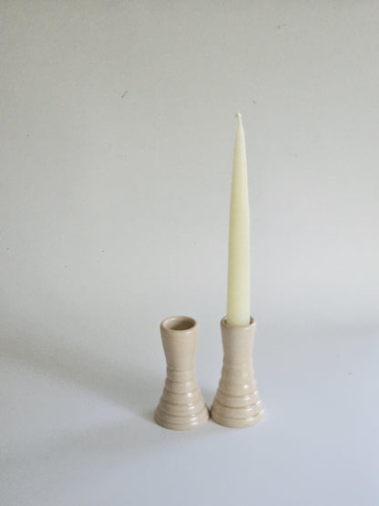 Handmade Wiggly Ceramic Candlestick • Colorful Taper Candle Holder