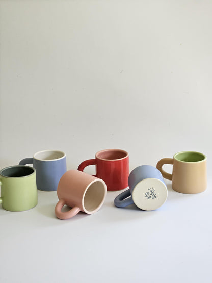 Inside Out Mug, Two-Toned (Ready to Ship) • Handmade Colorful Ceramic • Color Block Coffee Mug • Pottery