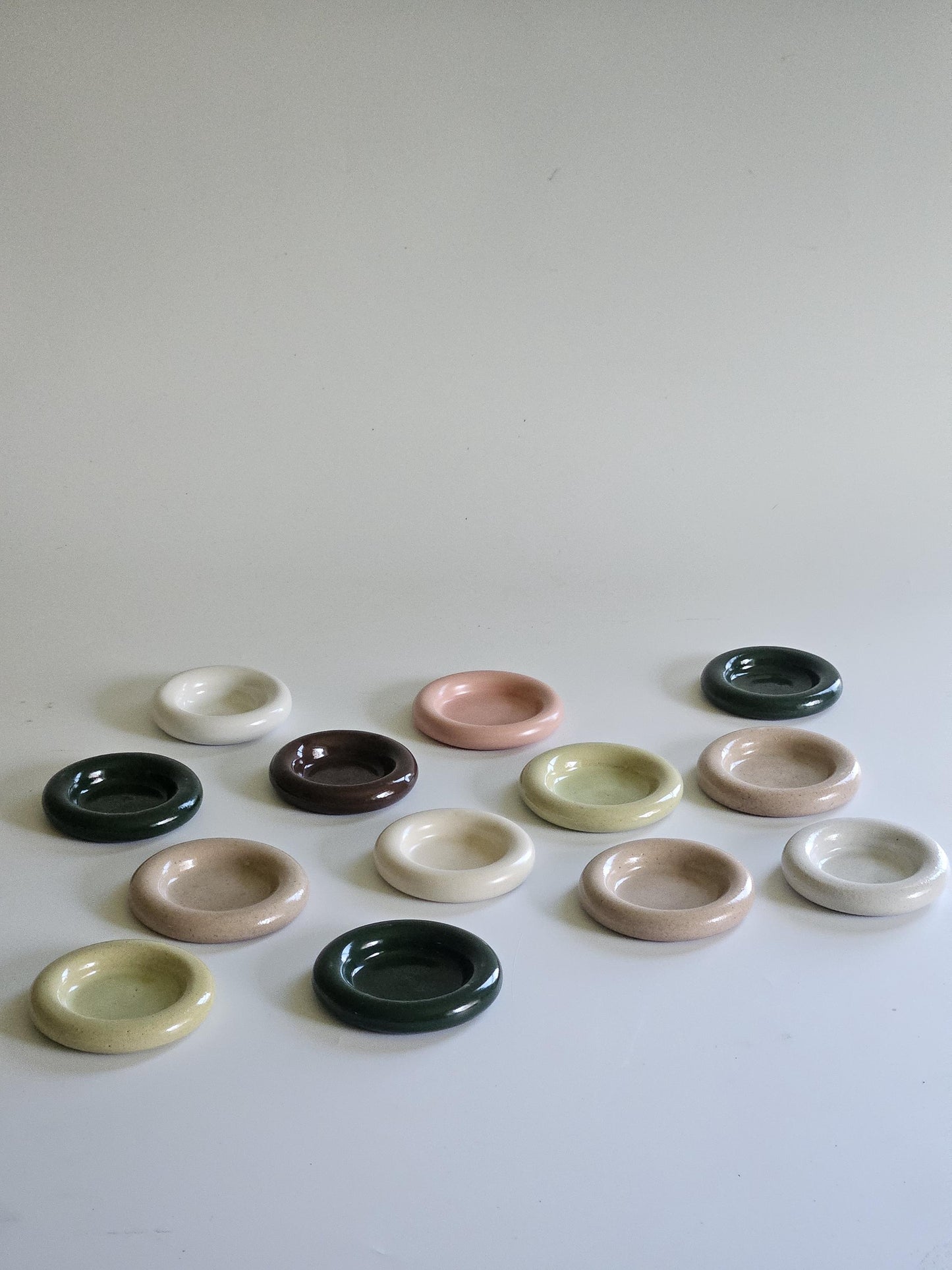 Handmade Ceramic Donut Dish: Colorful Bubble Plate - Ring Holder
