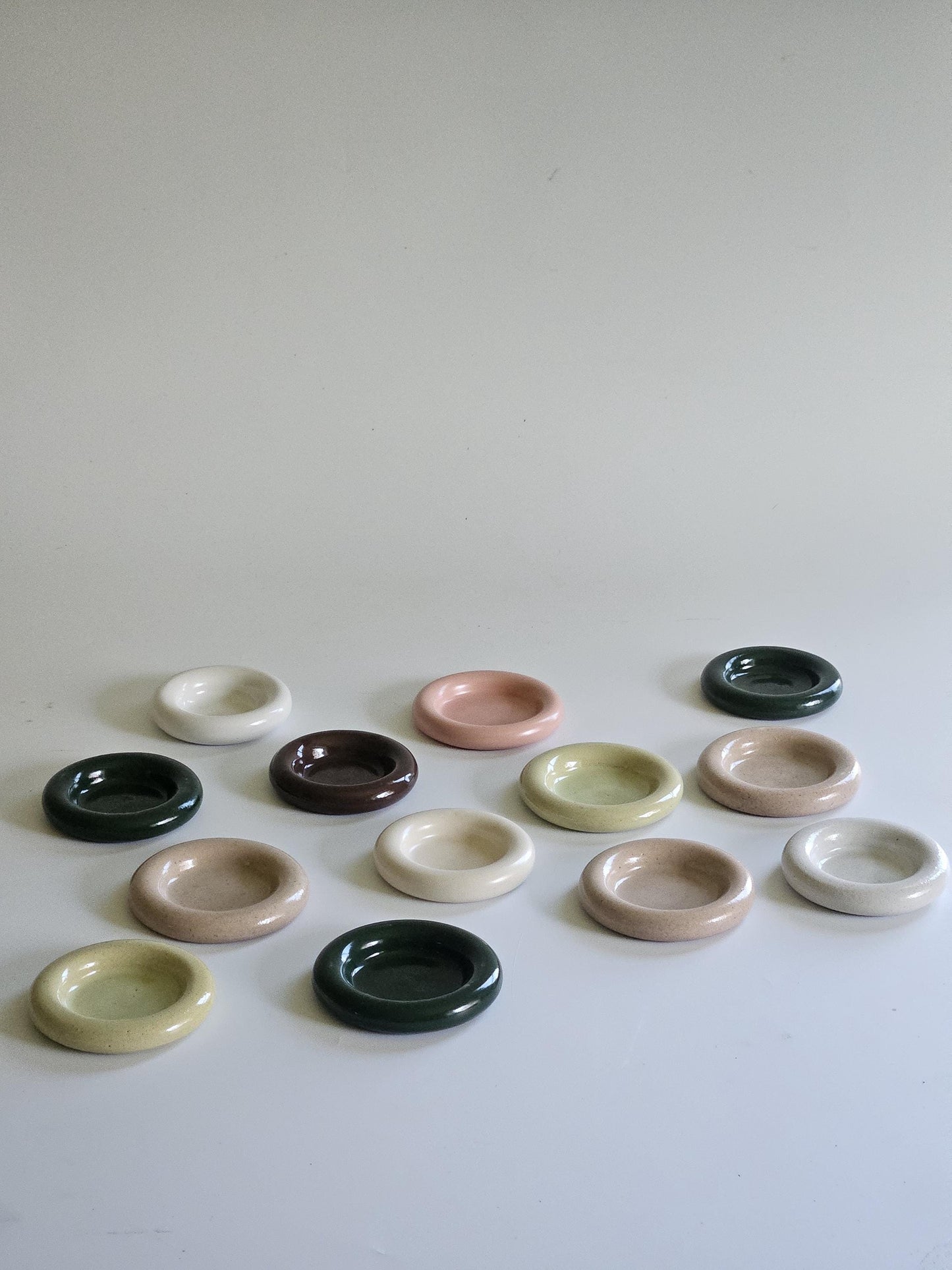 Handmade Ceramic Donut Dish: Colorful Bubble Plate - Ring Holder