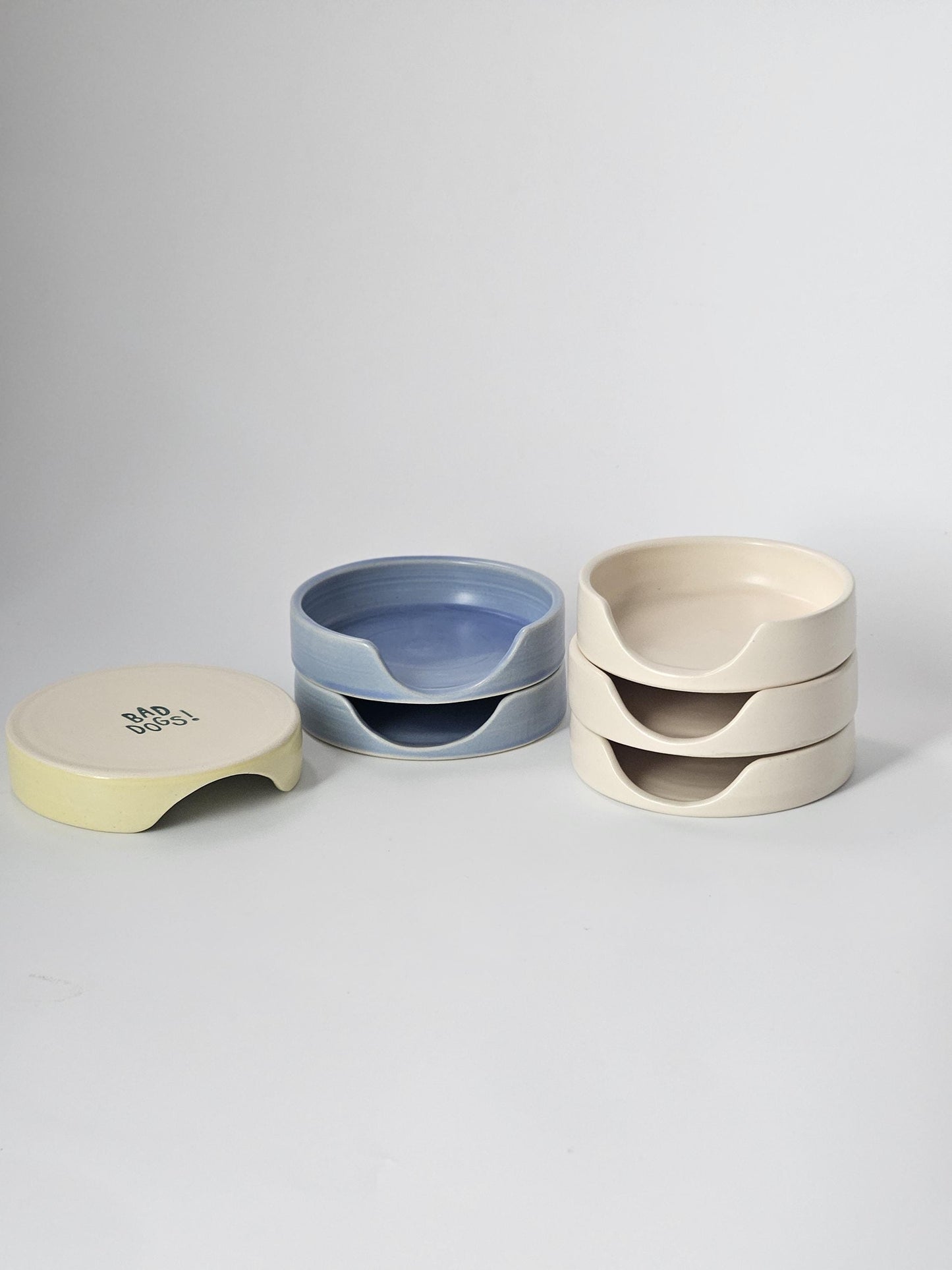 Handmade Ceramic Spoon Rest • Wheel Thrown Pottery, Minimal Bright Kitchen Decor