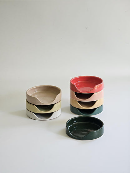 Handmade Ceramic Spoon Rest • Wheel Thrown Pottery, Minimal Kitchen Decor