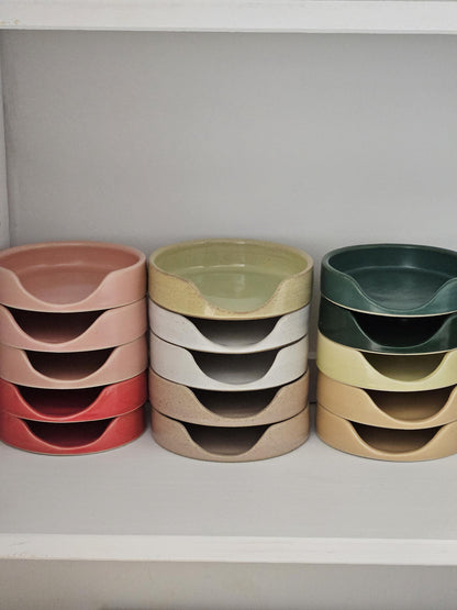 Handmade Ceramic Spoon Rest • Wheel Thrown Pottery, Minimal Kitchen Decor