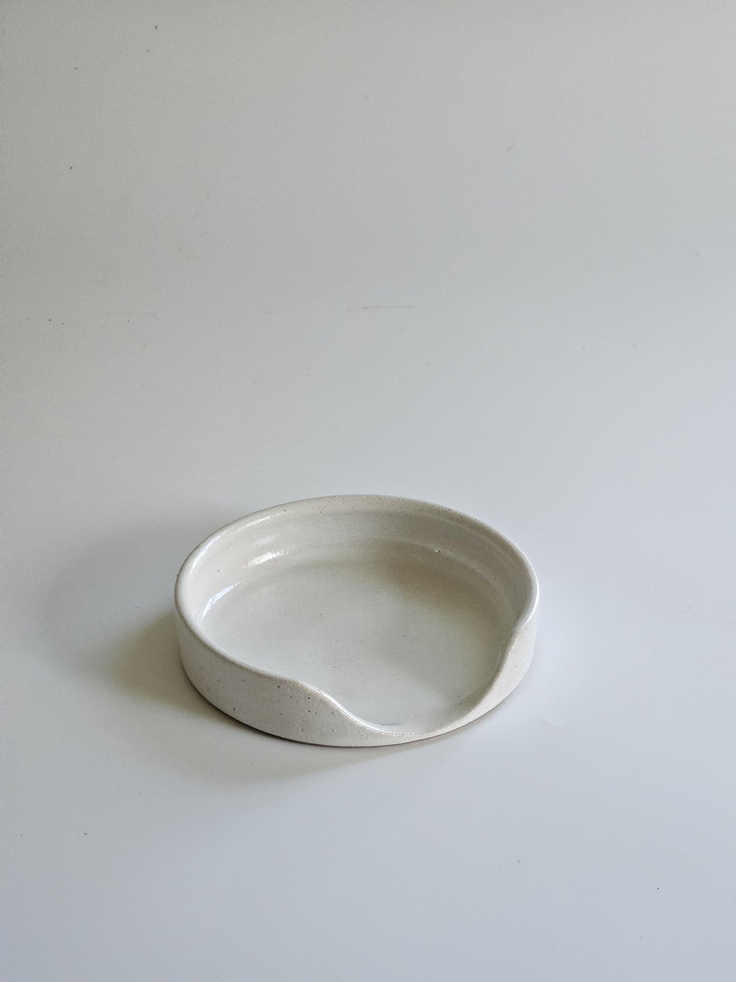 Handmade Ceramic Spoon Rest • Wheel Thrown Pottery, Minimal Kitchen Decor
