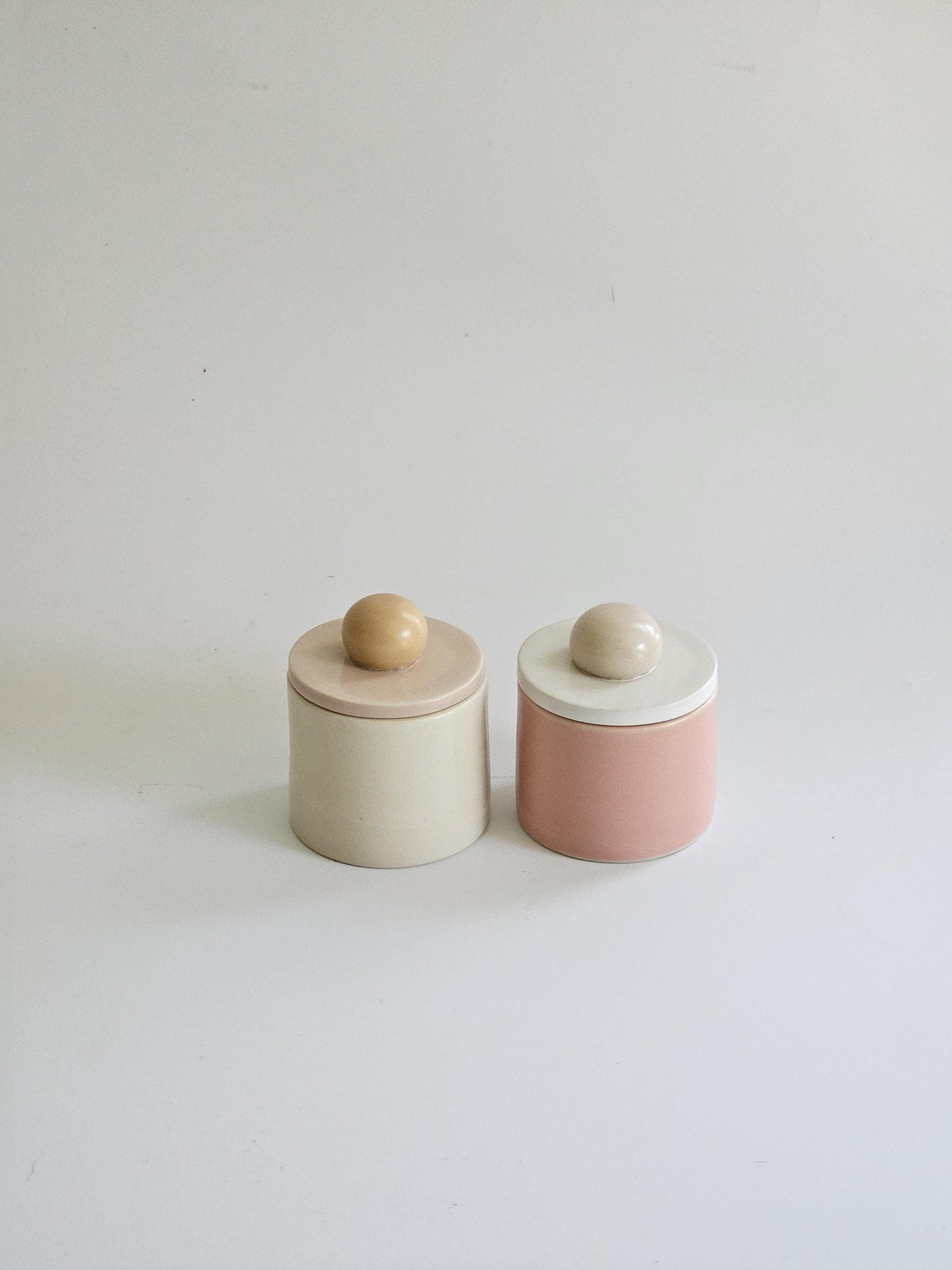 Baby Jar • Colorful Ceramic Bitty Jar • Handmade Color Block Pottery