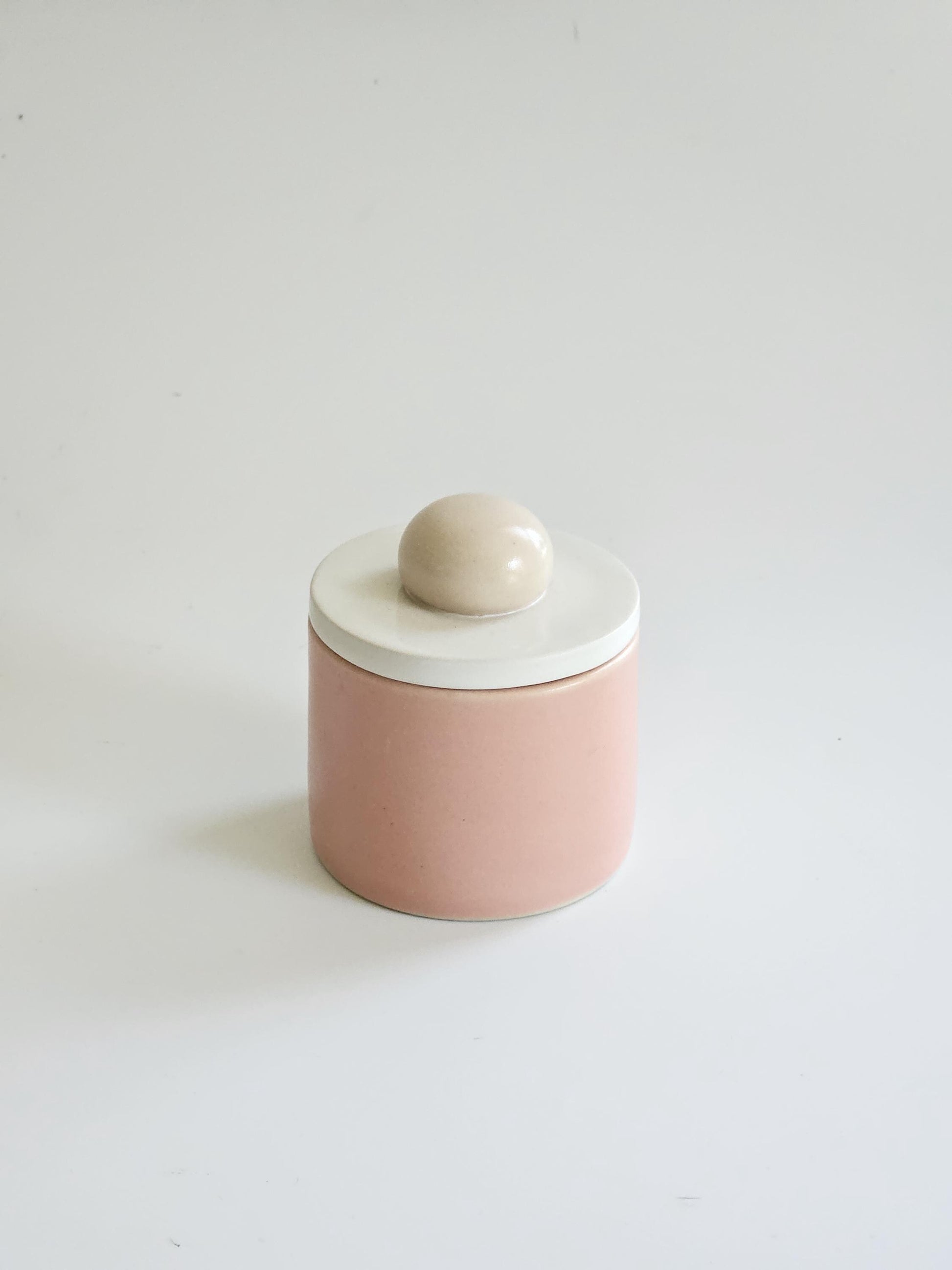 Baby Jar • Colorful Ceramic Bitty Jar • Handmade Color Block Pottery