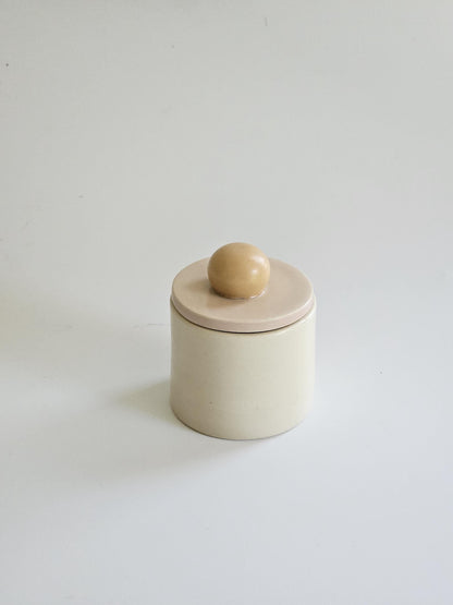 Baby Jar • Colorful Ceramic Bitty Jar • Handmade Color Block Pottery