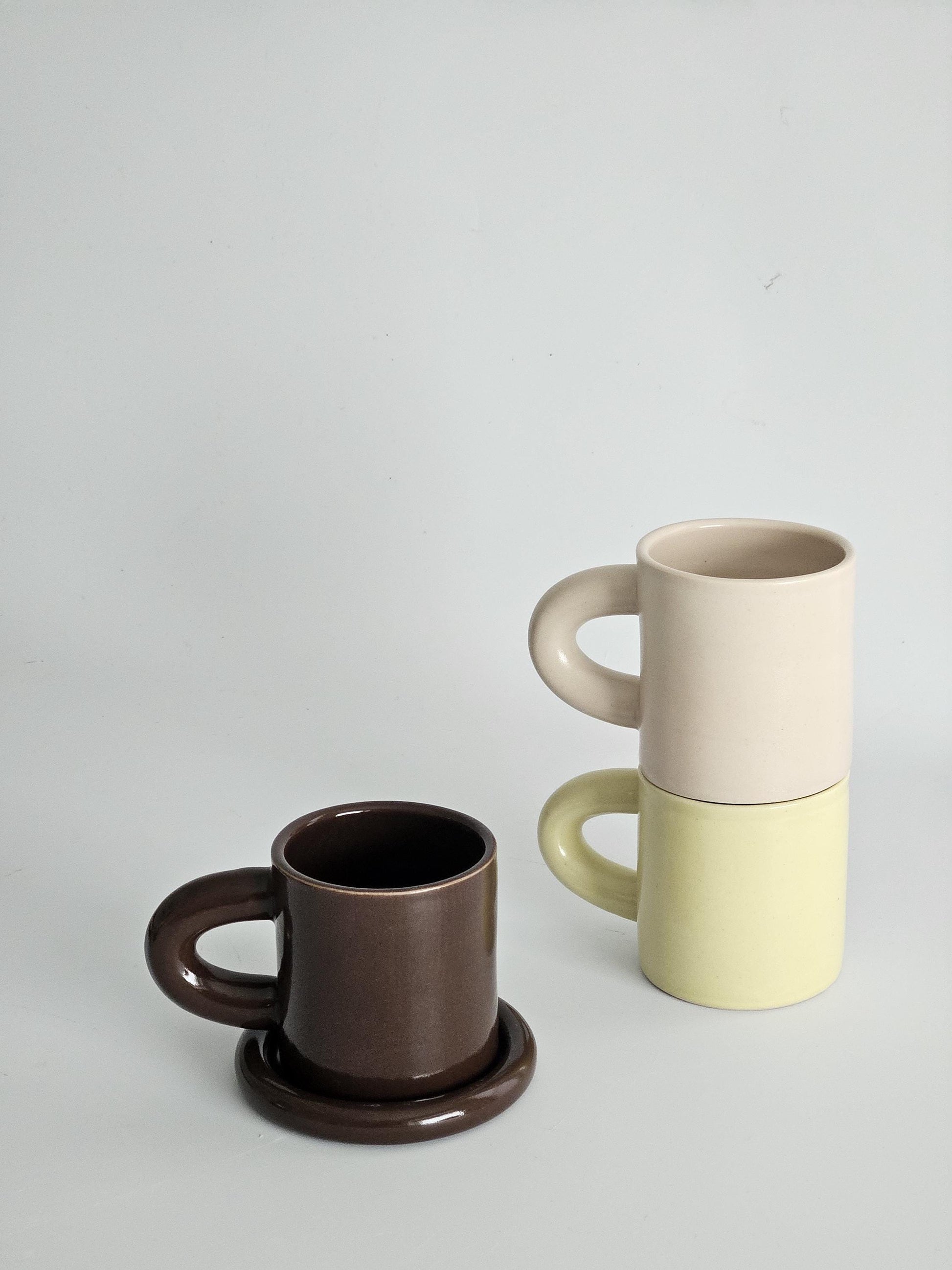Chunky Handmade Ceramic Coffee Mug • Wheel-Thrown Pottery