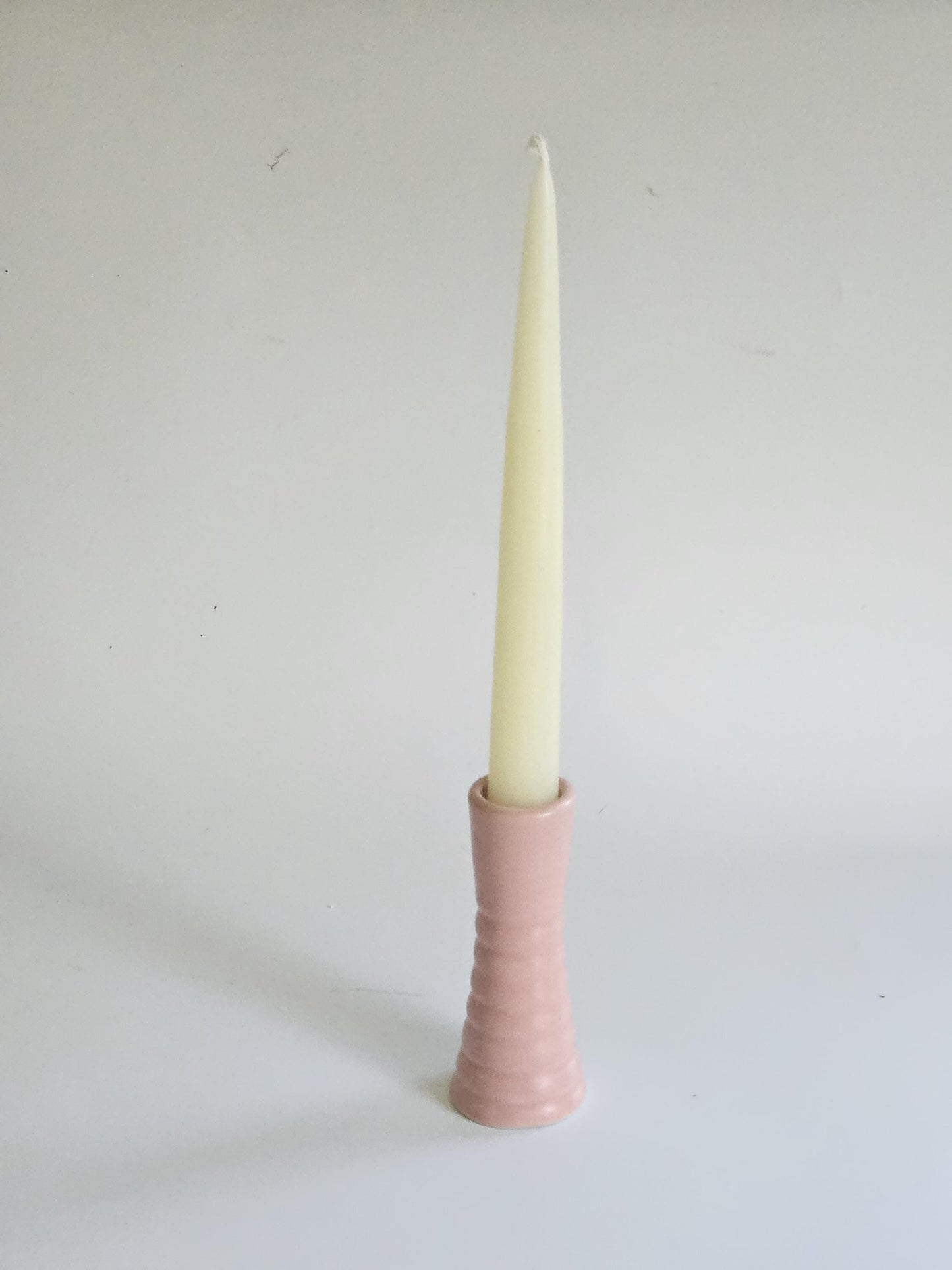 Handmade Wiggly Ceramic Candlestick • Colorful Taper Candle Holder