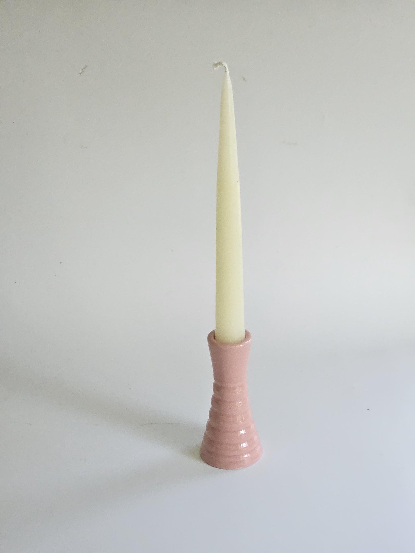 Handmade Wiggly Ceramic Candlestick • Colorful Taper Candle Holder