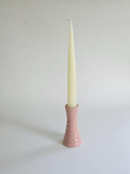 Handmade Wiggly Ceramic Candlestick • Colorful Taper Candle Holder