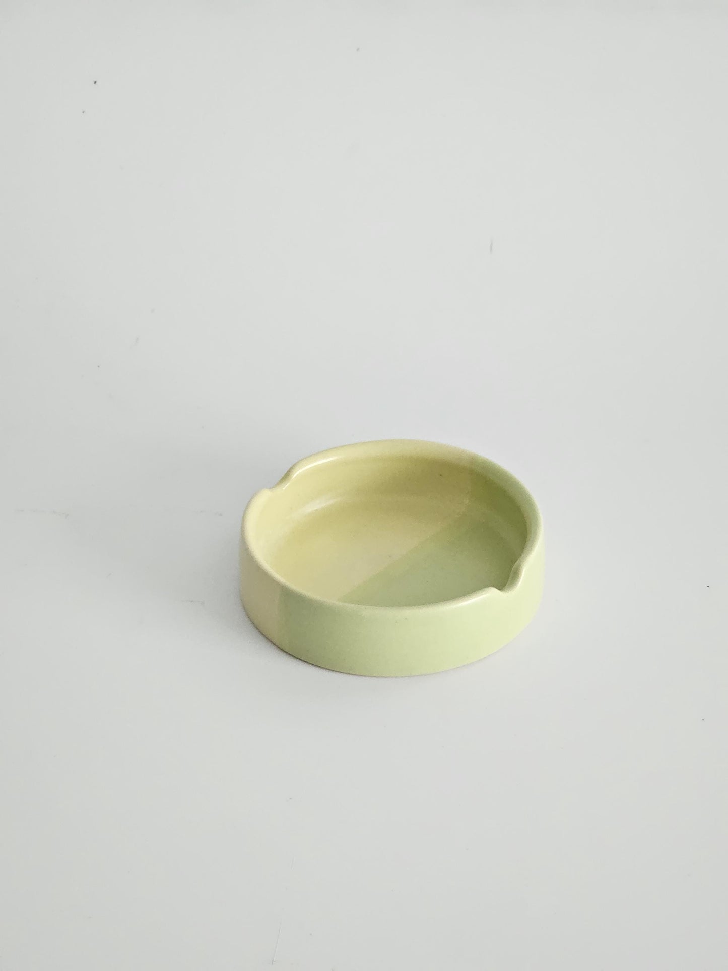 Handmade Color Block Ceramic Ashtray: Two-Tone Glaze (Ready to Ship)