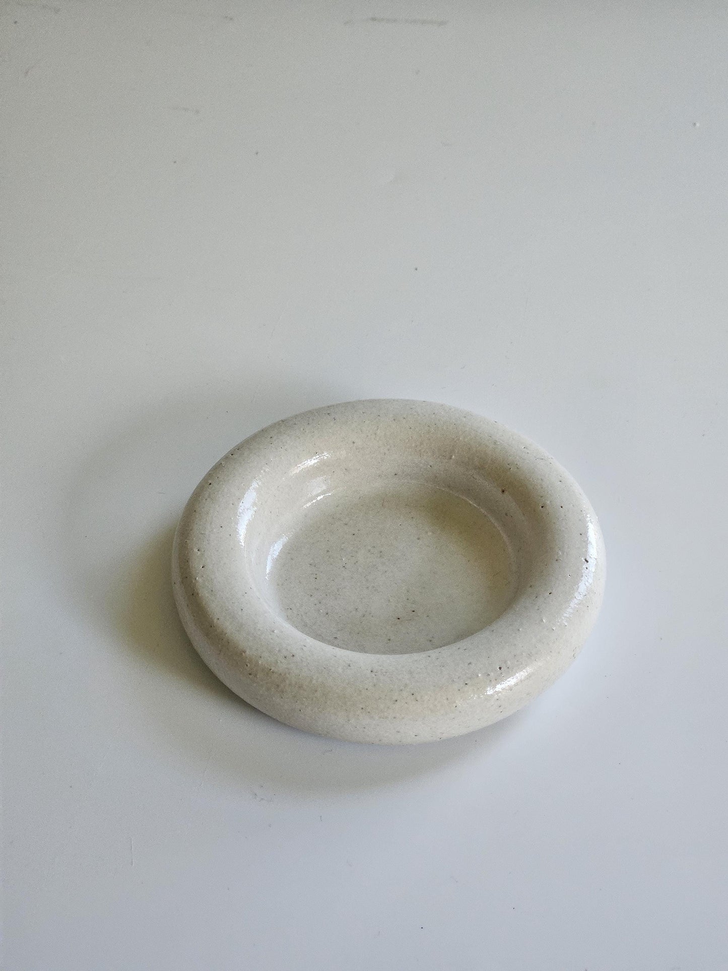 Handmade Ceramic Donut Dish: Colorful Bubble Plate - Ring Holder