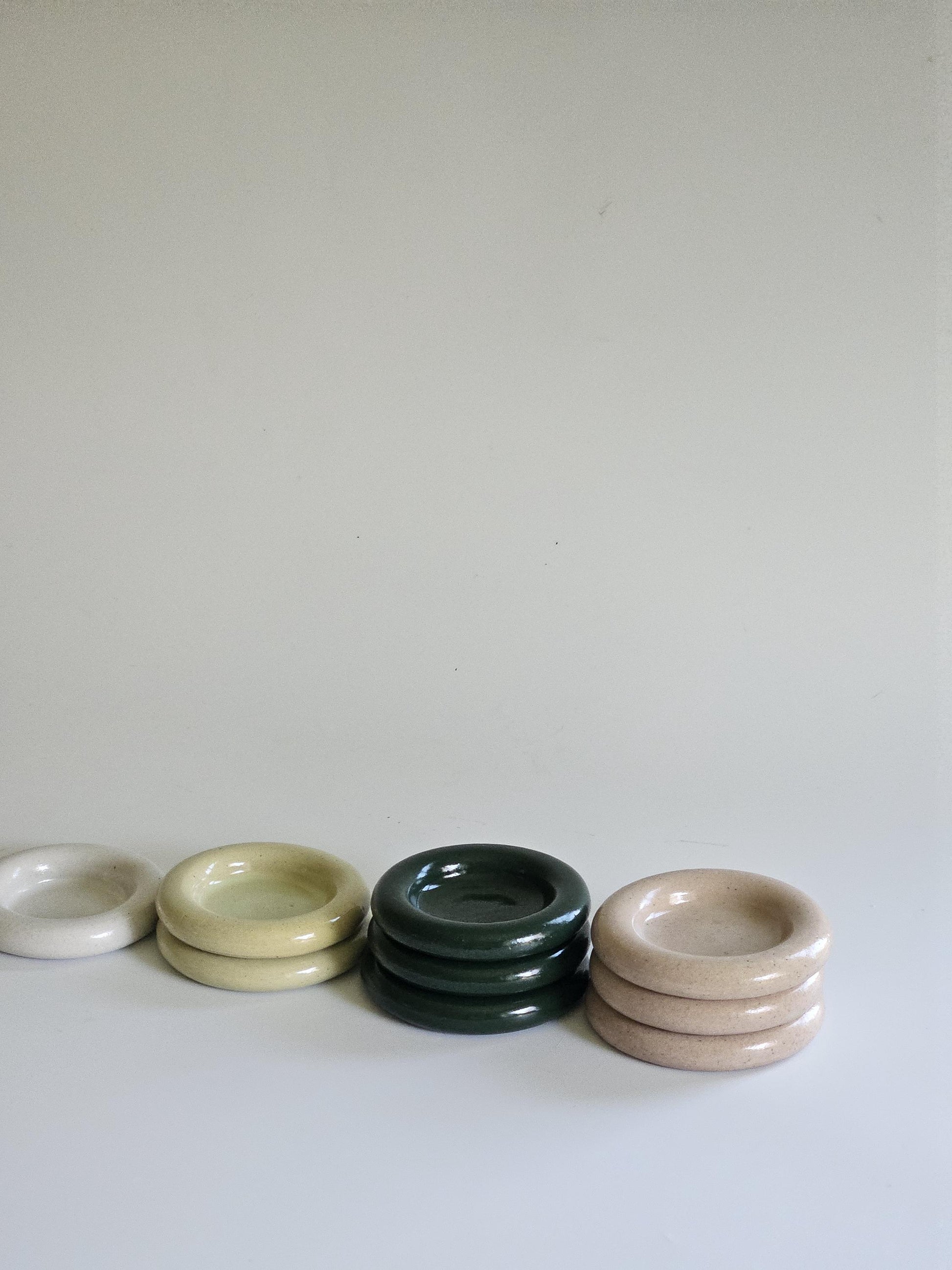 Handmade Ceramic Donut Dish: Colorful Bubble Plate - Ring Holder