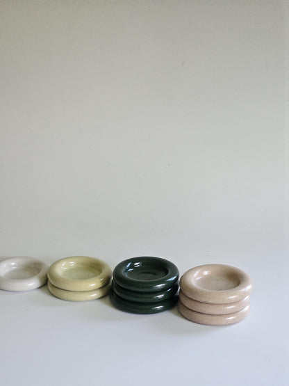 Handmade Ceramic Donut Dish: Colorful Bubble Plate - Ring Holder
