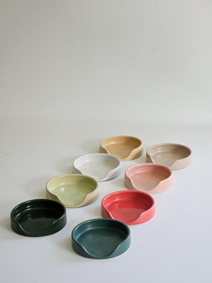 Handmade Ceramic Spoon Rest • Wheel Thrown Pottery, Minimal Kitchen Decor