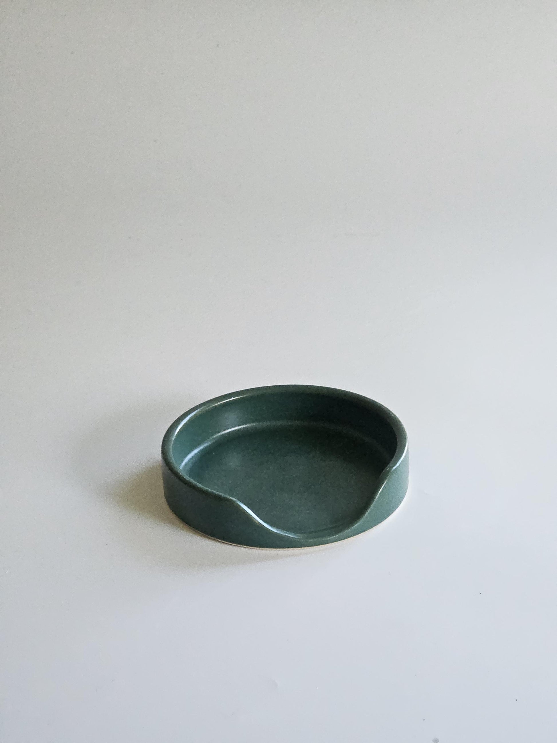 Handmade Ceramic Spoon Rest • Wheel Thrown Pottery, Minimal Kitchen Decor