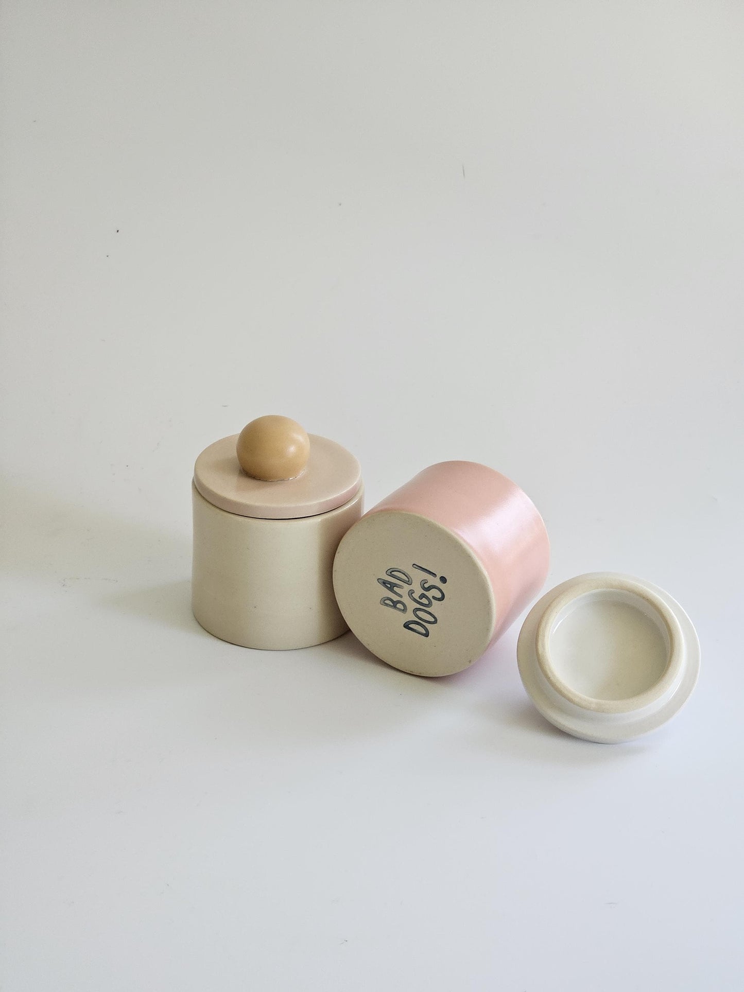 Baby Jar • Colorful Ceramic Bitty Jar • Handmade Color Block Pottery