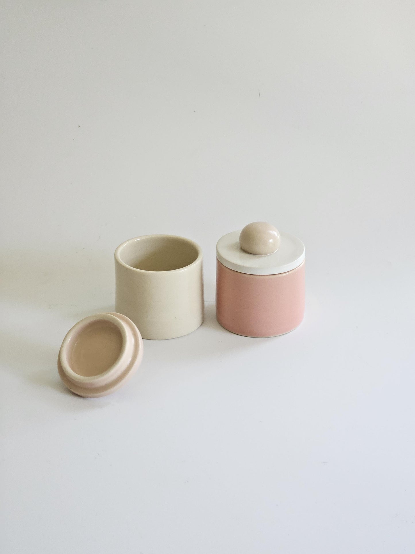 Baby Jar • Colorful Ceramic Bitty Jar • Handmade Color Block Pottery