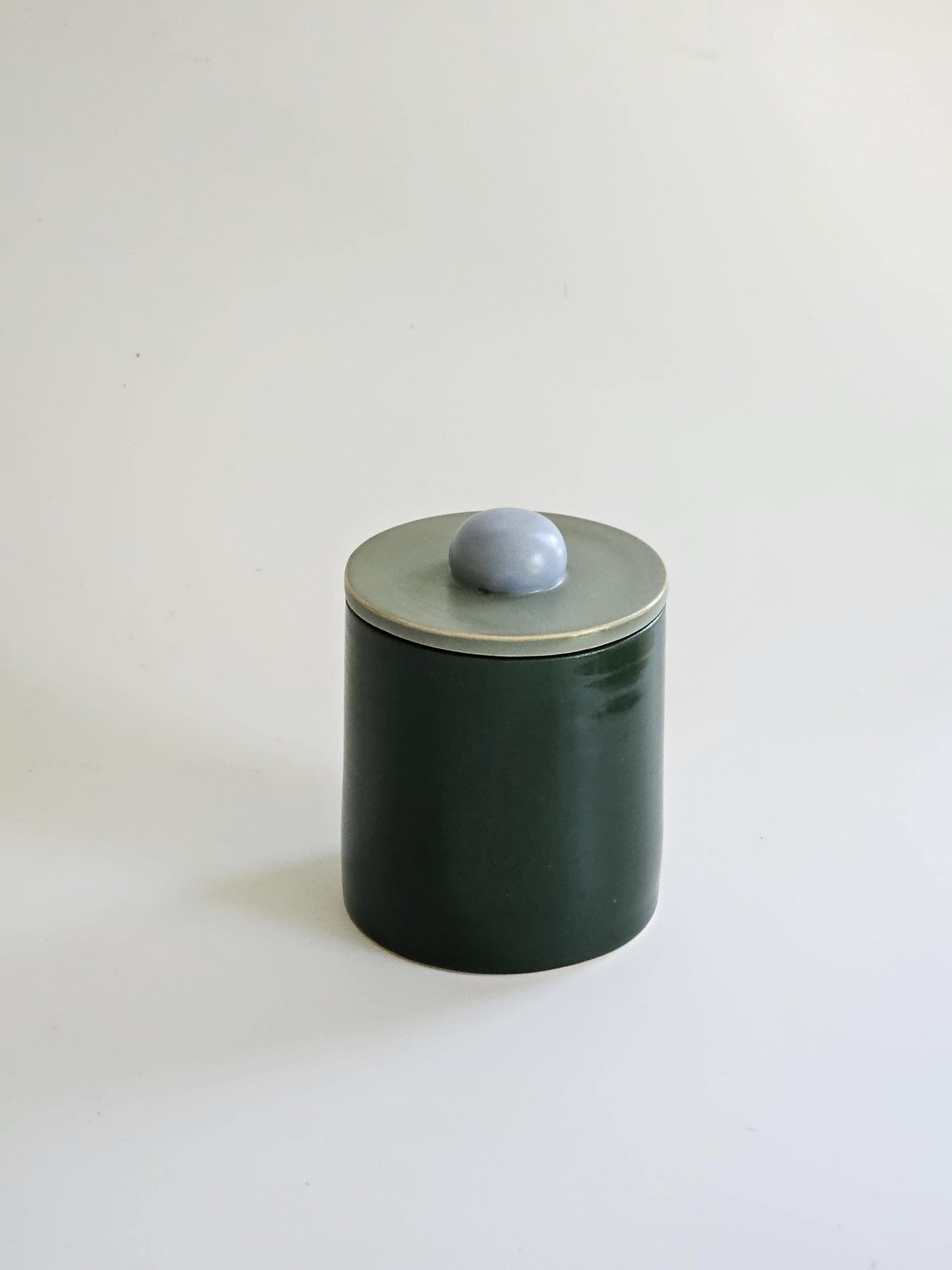 Candy Jar • Colorful Ceramic Wheel Thrown Jar • Handmade Color Block Pottery