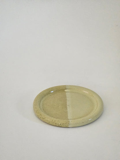 Handmade Ceramic Color Block Coaster: Wheel Thrown Pottery