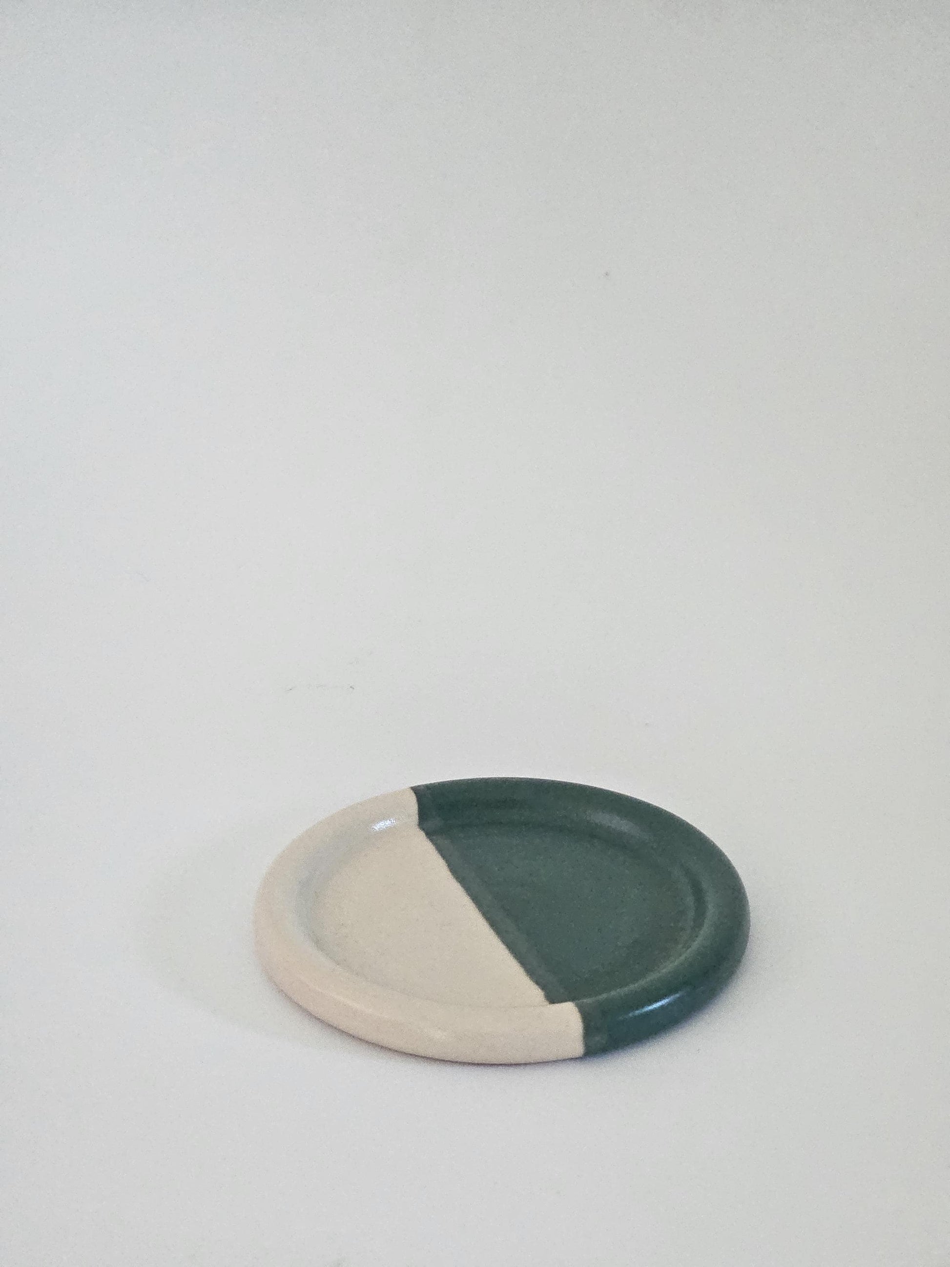Handmade Ceramic Color Block Coaster: Wheel Thrown Pottery