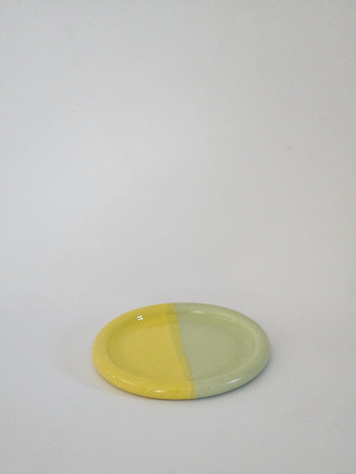 Handmade Ceramic Color Block Coaster: Wheel Thrown Pottery