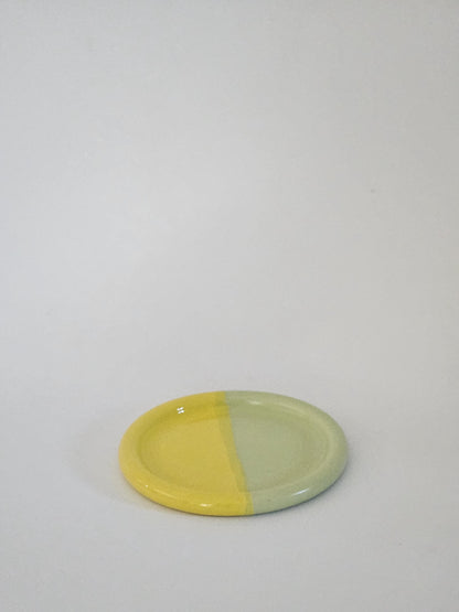 Handmade Ceramic Color Block Coaster: Wheel Thrown Pottery