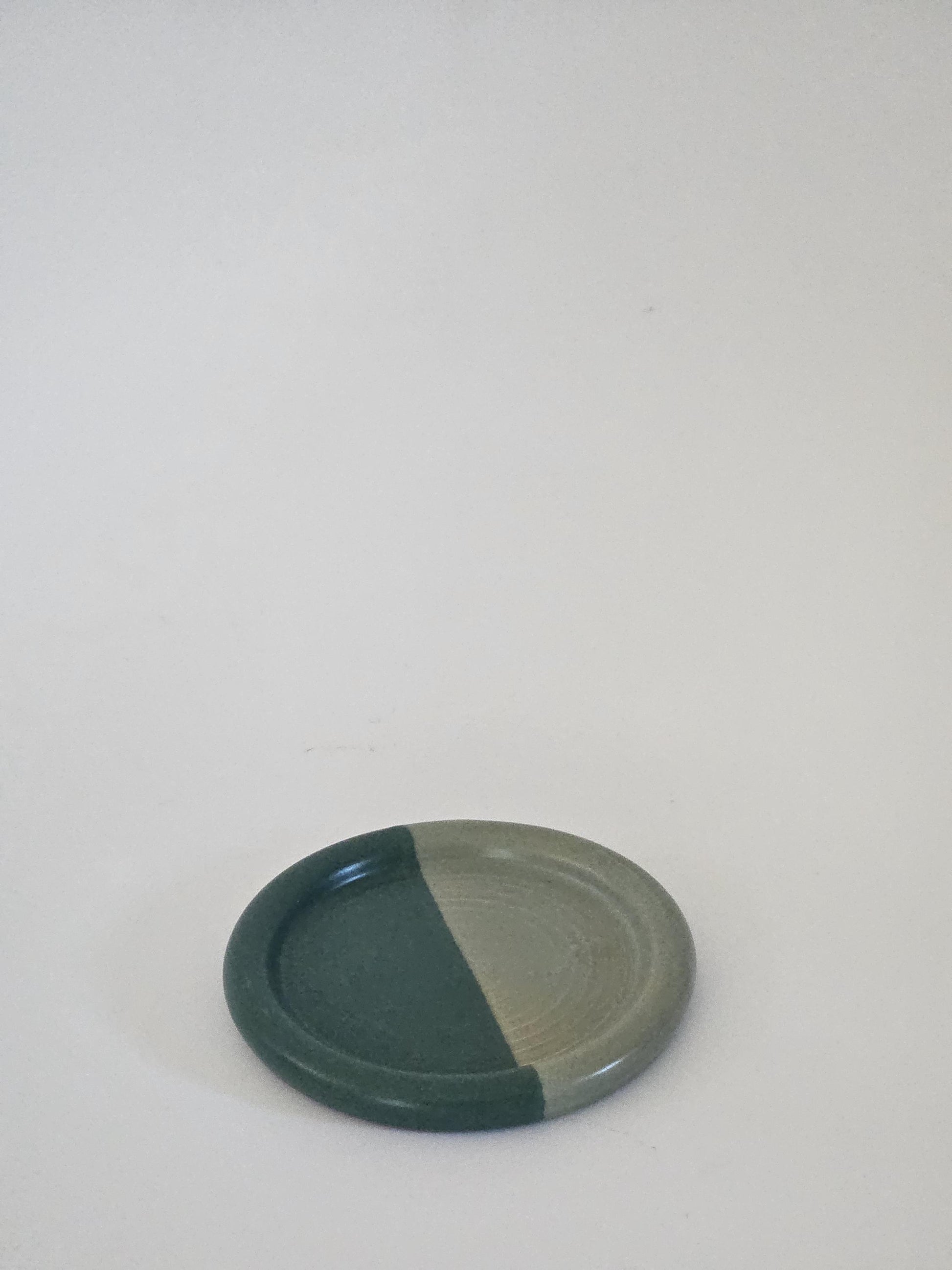 Handmade Ceramic Color Block Coaster: Wheel Thrown Pottery