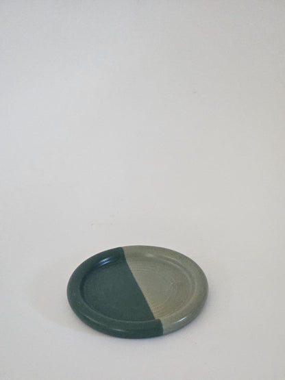 Handmade Ceramic Color Block Coaster: Wheel Thrown Pottery
