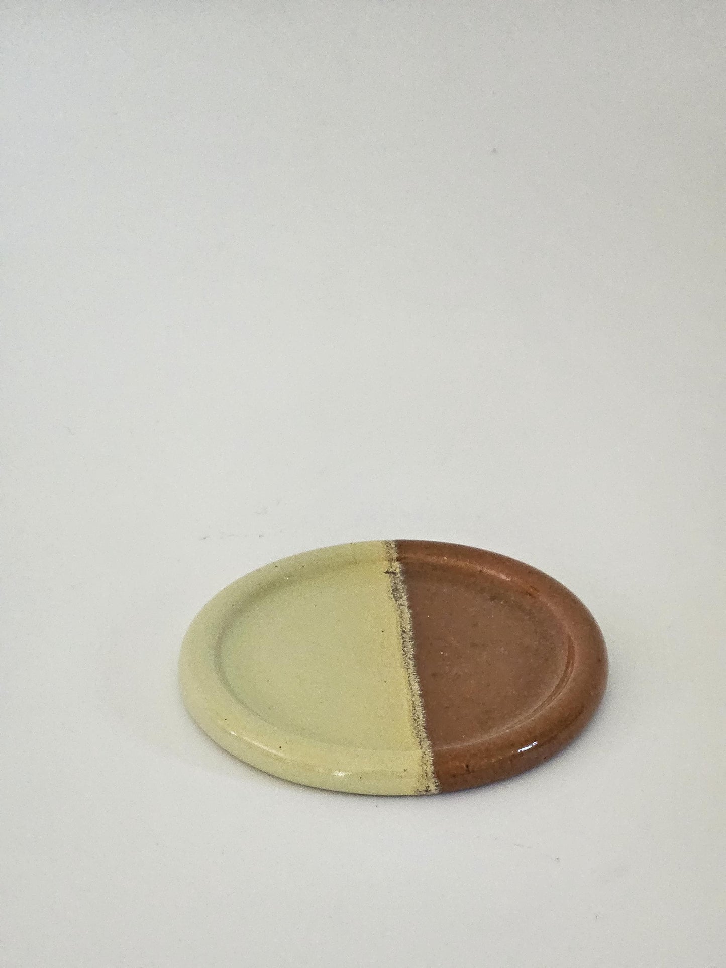 Handmade Ceramic Color Block Coaster: Wheel Thrown Pottery