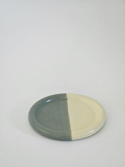 Handmade Ceramic Color Block Coaster: Wheel Thrown Pottery