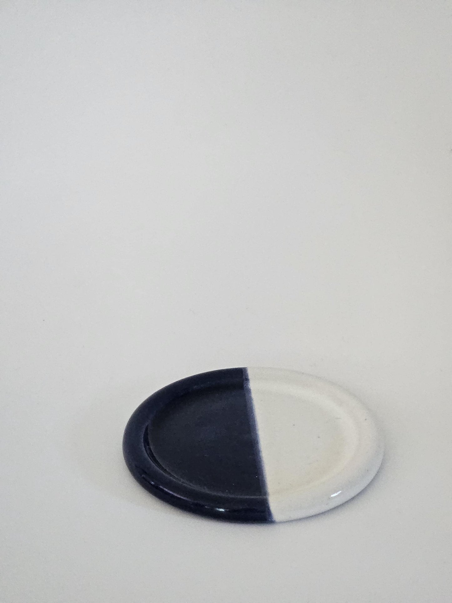 Handmade Ceramic Color Block Coaster: Wheel Thrown Pottery