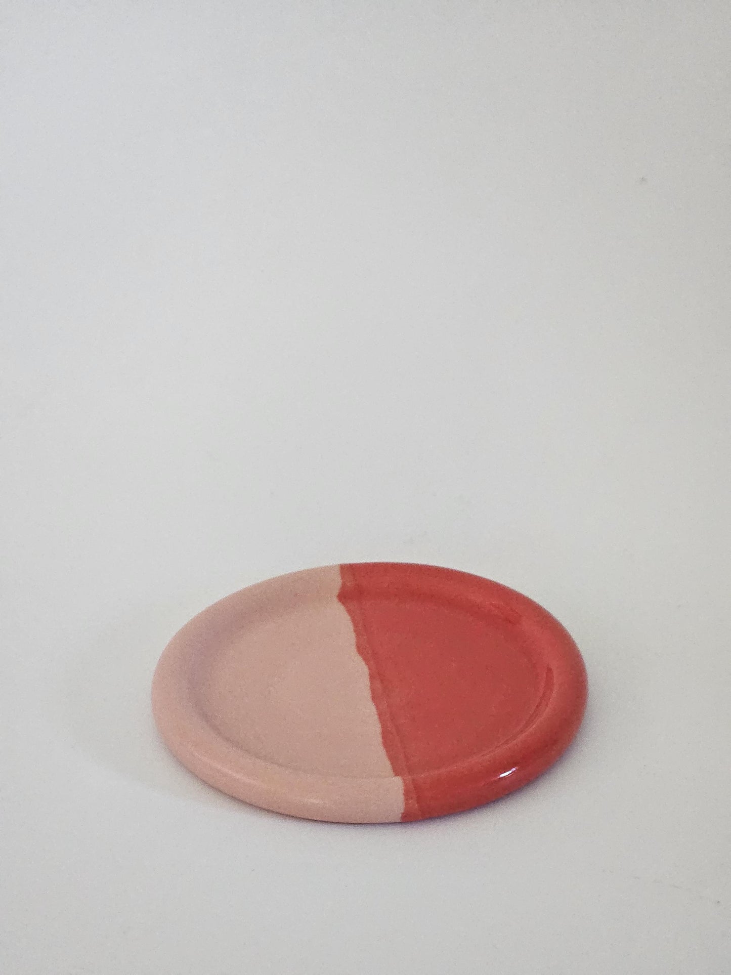 Handmade Ceramic Color Block Coaster: Wheel Thrown Pottery