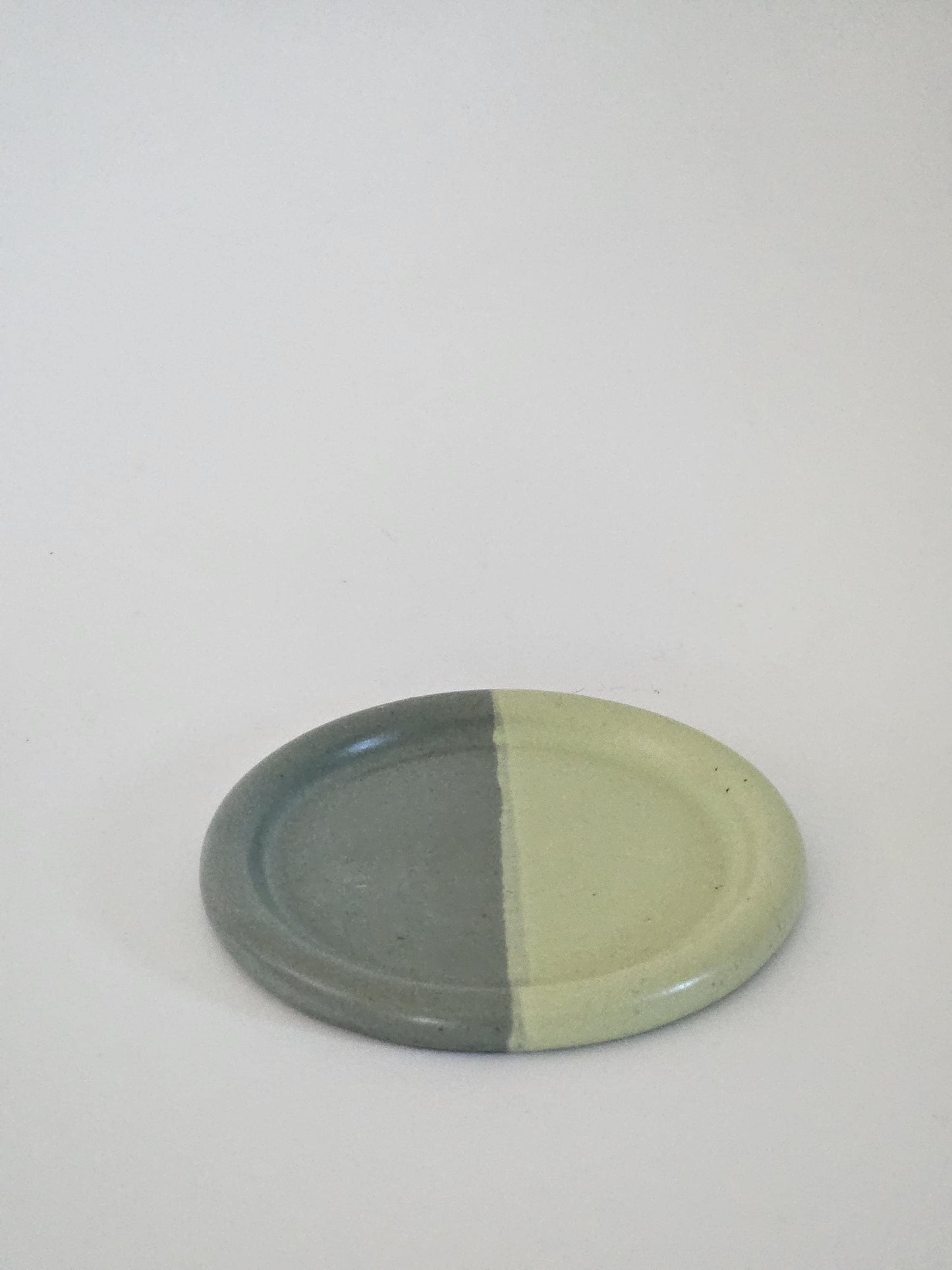 Handmade Ceramic Color Block Coaster: Wheel Thrown Pottery