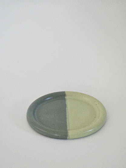 Handmade Ceramic Color Block Coaster: Wheel Thrown Pottery