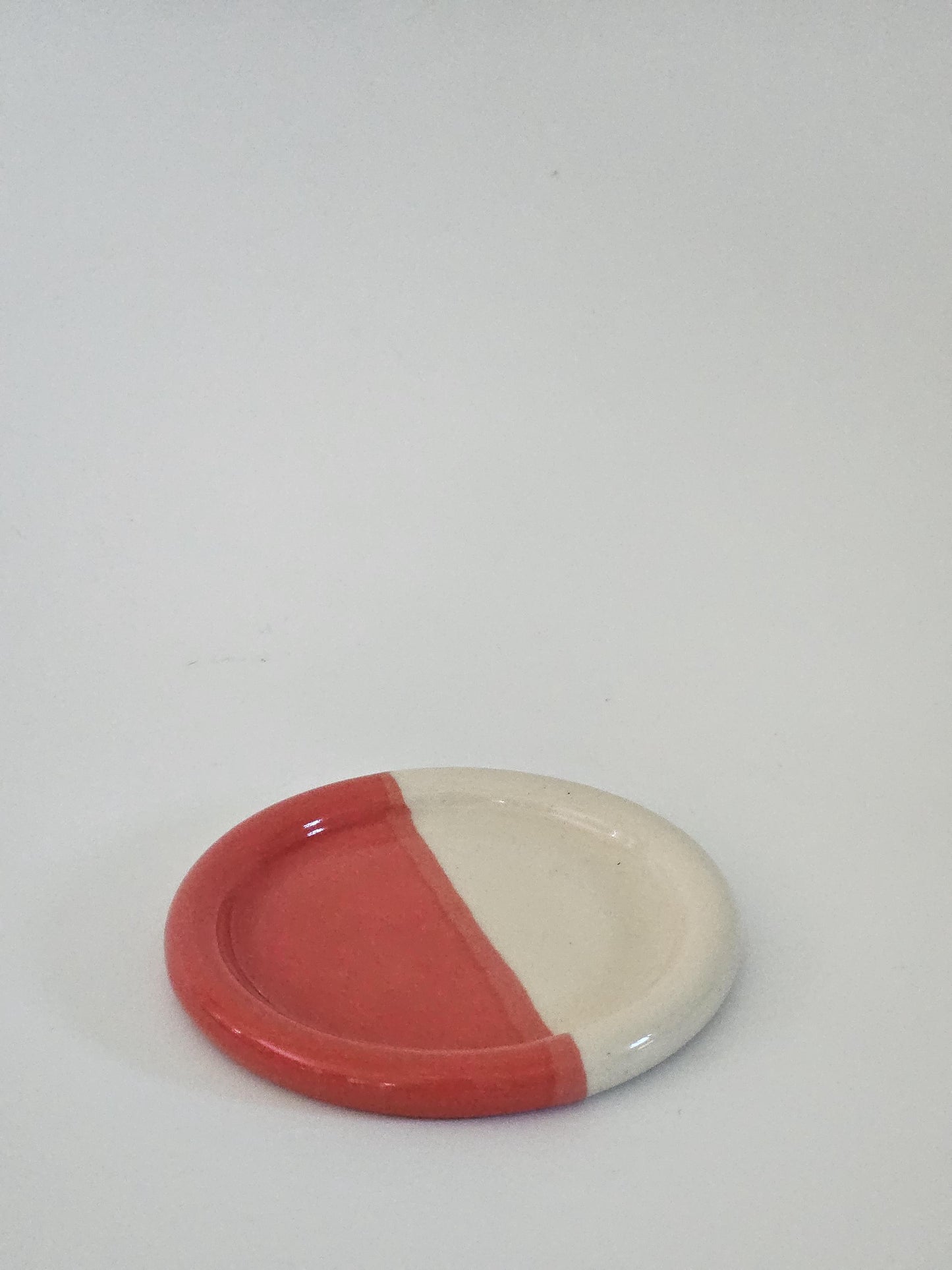 Handmade Ceramic Color Block Coaster: Wheel Thrown Pottery