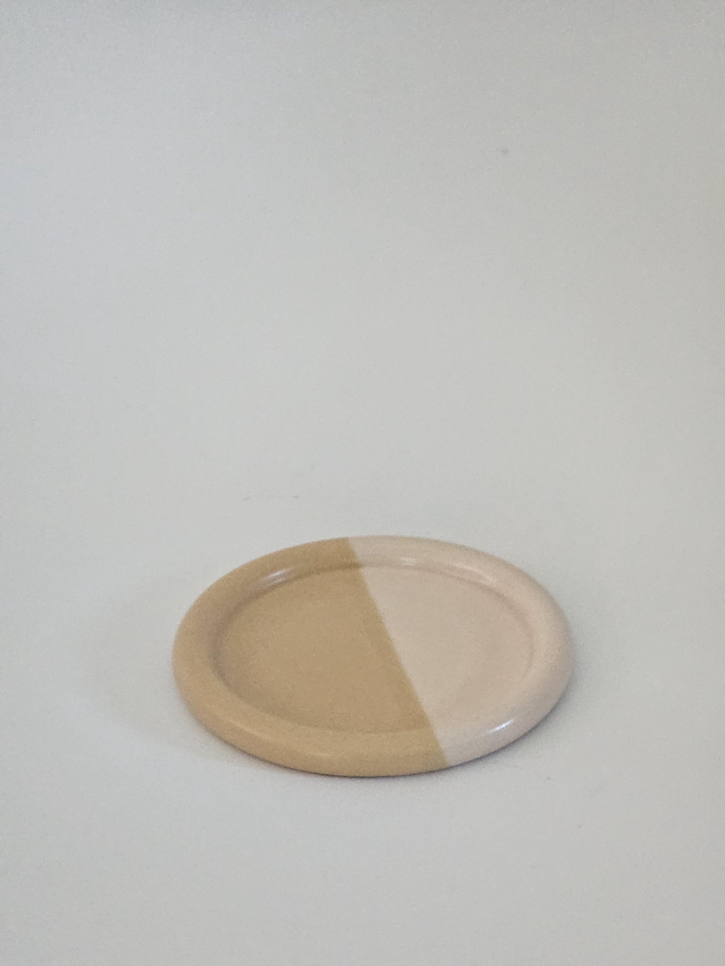 Handmade Ceramic Color Block Coaster: Wheel Thrown Pottery