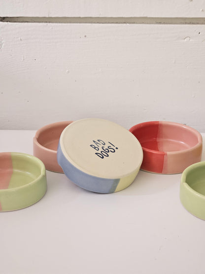 Handmade Ceramic Ashtray: Two-Tone Color Block Glaze