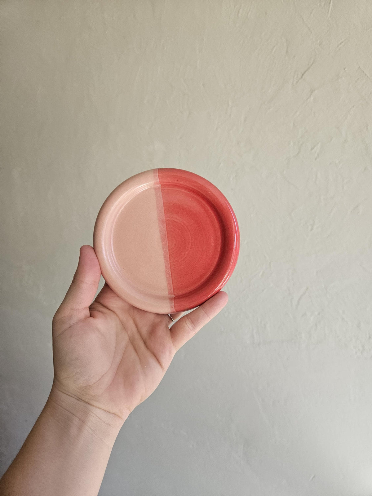 Handmade Ceramic Color Block Coaster: Wheel Thrown Pottery
