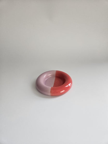 Handmade Ceramic Donut Dish: Chunky Bubble Plate, Ring & Jewelry Holder