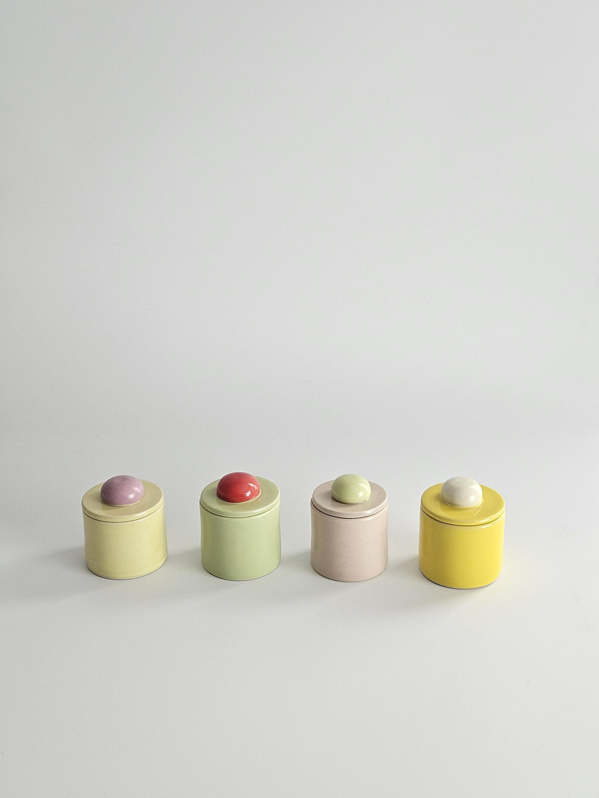 Baby Jar • Colorful Ceramic Bitty Jar • Handmade Color Block Pottery