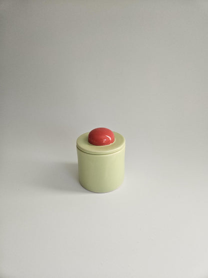Baby Jar • Colorful Ceramic Bitty Jar • Handmade Color Block Pottery