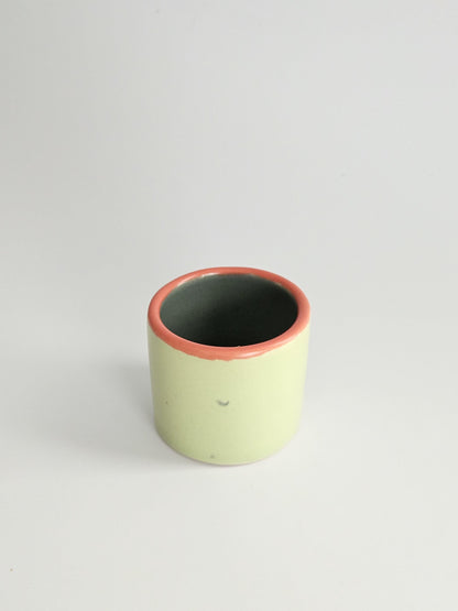 Handmade Ceramic Color Block Espresso Cup: Wheel Thrown Shot Glass